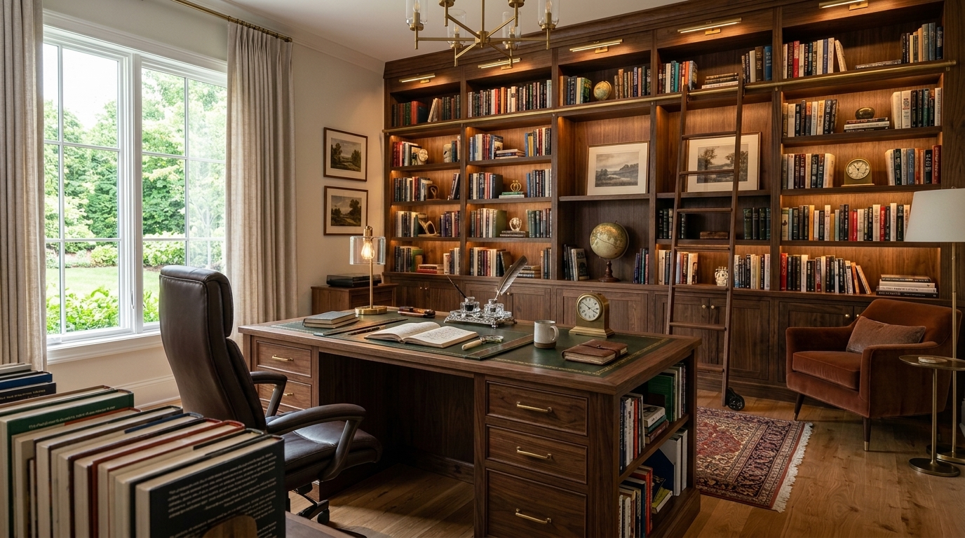 Custom home office cabinetry