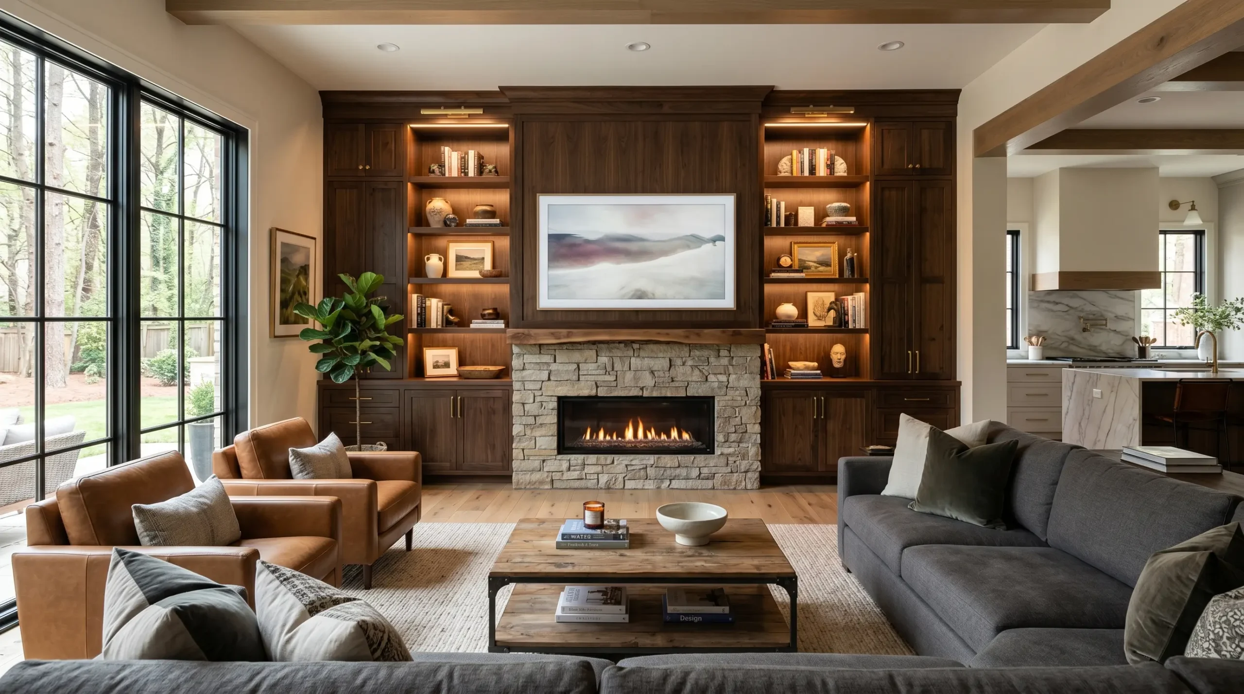 Entertainment area cabinetry